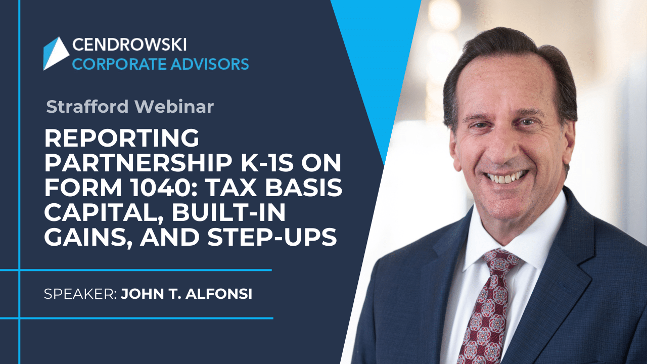 Reporting Partnership K-1s on Form 1040: Tax Basis Capital, Built-In Gains, and Step-Ups
